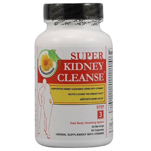 Kidney Cleanse Herbs And Vitamins Capsules By Health Plus - 90 Each